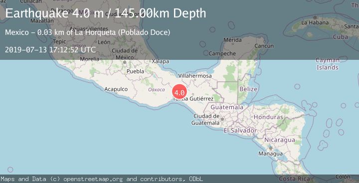 Map of OAXACA, MEXICO