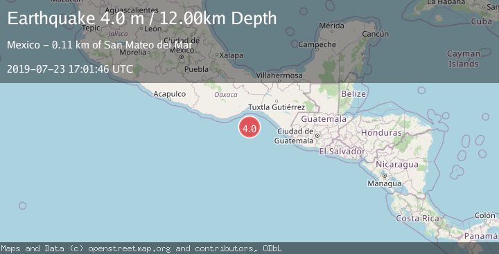 Map of OFF COAST OF OAXACA, MEXICO
