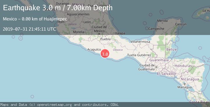 Map of OAXACA, MEXICO