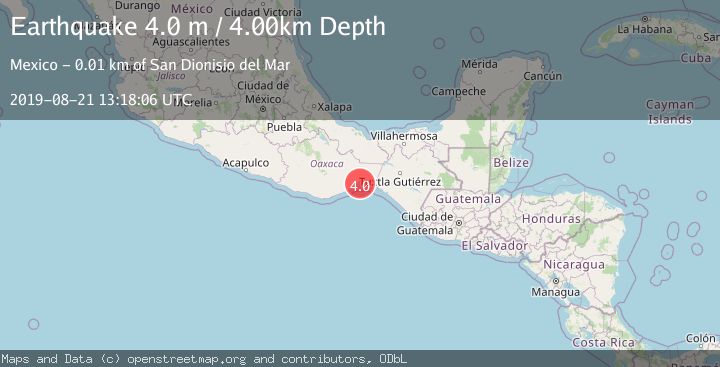 Map of OFFSHORE OAXACA, MEXICO