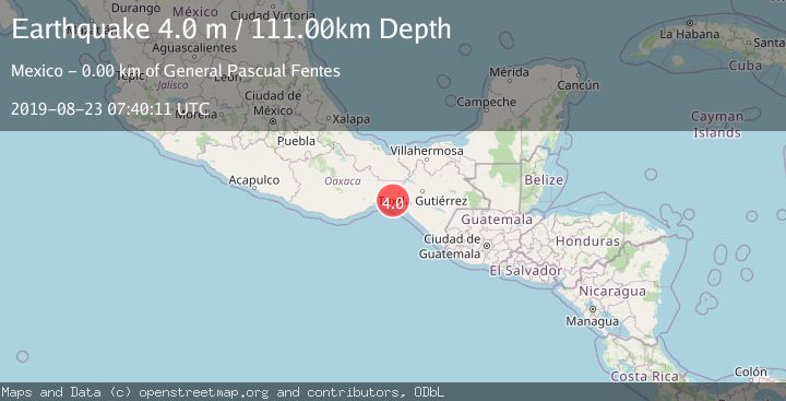 Map of OAXACA, MEXICO