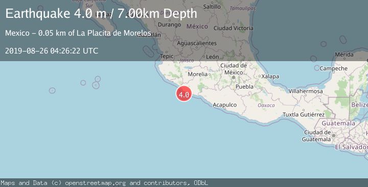 Map of OFFSHORE MICHOACAN, MEXICO