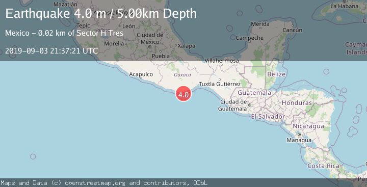 Map of OFFSHORE OAXACA, MEXICO