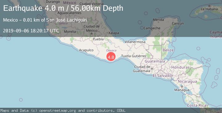 Map of OAXACA, MEXICO
