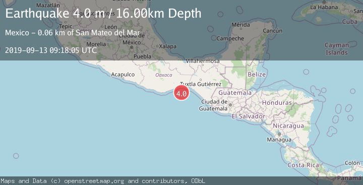 Map of OFFSHORE OAXACA, MEXICO