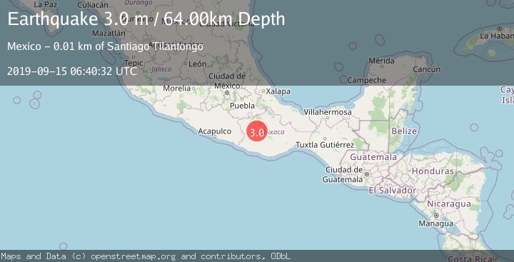 Map of OAXACA, MEXICO