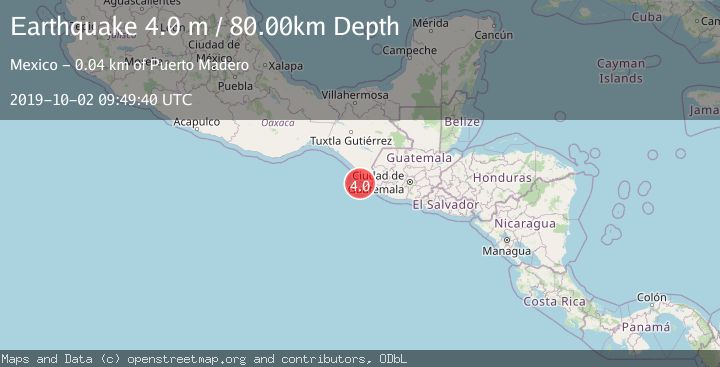 Map of OFFSHORE CHIAPAS, MEXICO