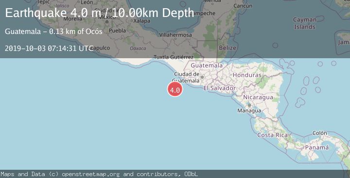 Map of OFF COAST OF CHIAPAS, MEXICO