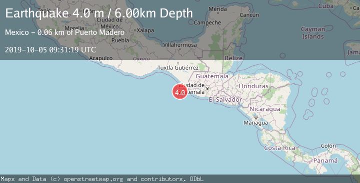 Map of OFFSHORE CHIAPAS, MEXICO