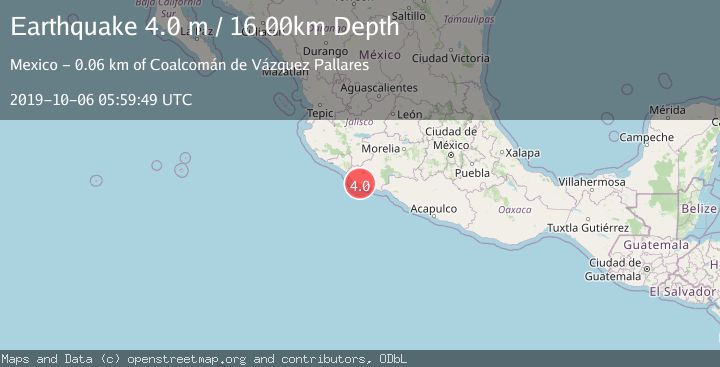 Map of MICHOACAN, MEXICO