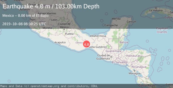 Map of OAXACA, MEXICO