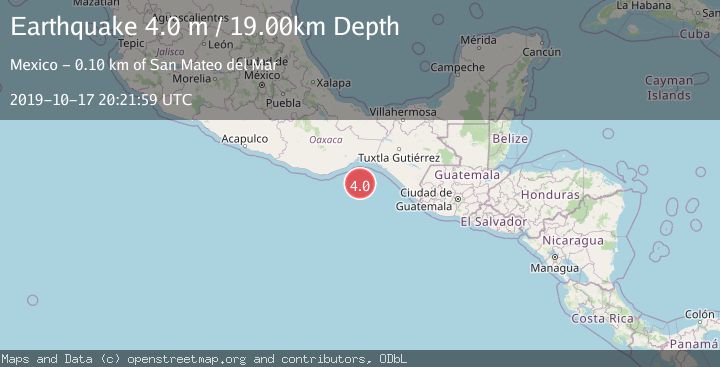 Map of OFF COAST OF OAXACA, MEXICO