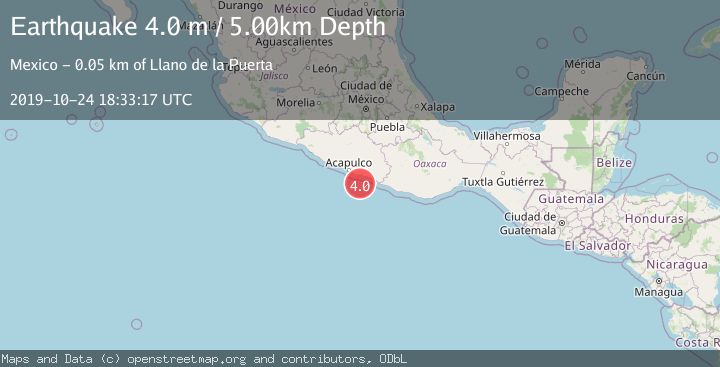 Map of OFFSHORE GUERRERO, MEXICO