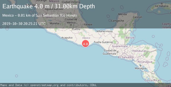 Map of OAXACA, MEXICO