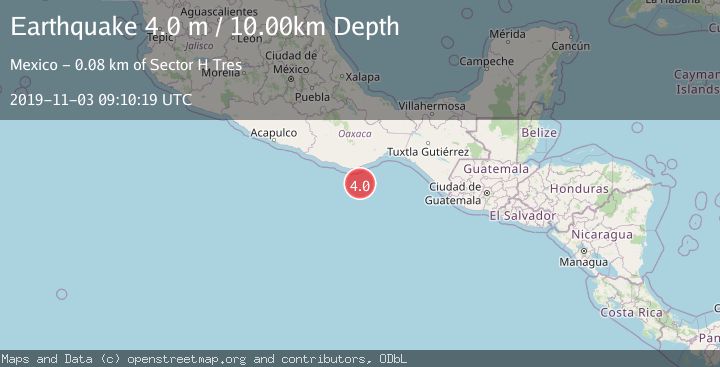 Map of OFFSHORE OAXACA, MEXICO