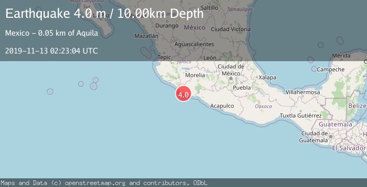 Map of OFFSHORE MICHOACAN, MEXICO