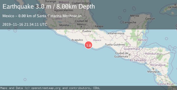 Map of OAXACA, MEXICO
