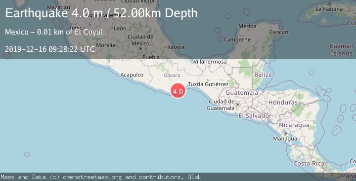 Map of OFFSHORE OAXACA, MEXICO