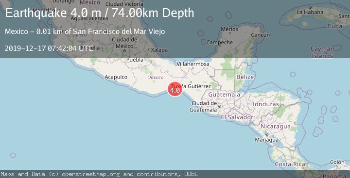 Map of OFFSHORE OAXACA, MEXICO