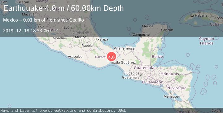 Map of OAXACA, MEXICO