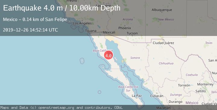 Map of BAJA CALIFORNIA, MEXICO
