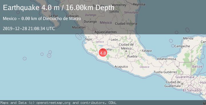 Map of MICHOACAN, MEXICO