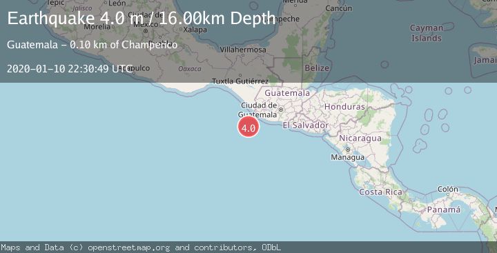 Map of OFF THE COAST OF GUATEMALA