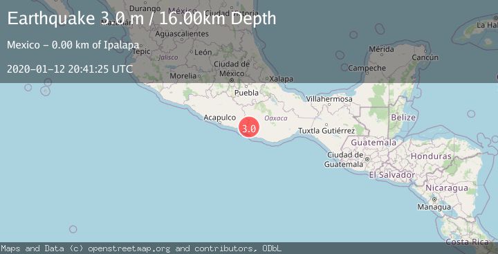 Map of OAXACA, MEXICO