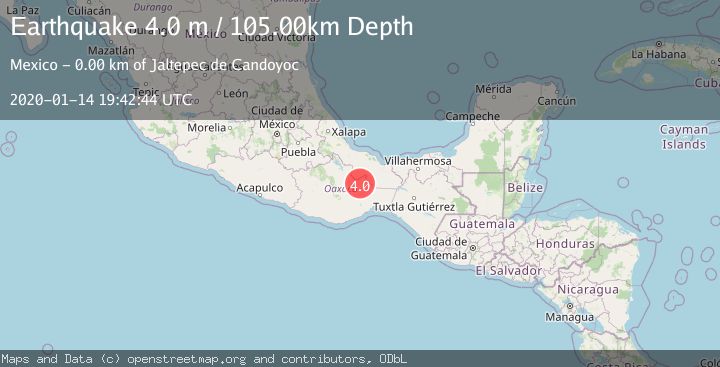 Map of OAXACA, MEXICO
