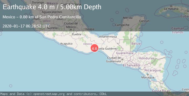 Map of OAXACA, MEXICO