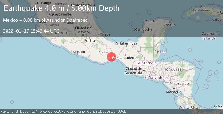 Map of OAXACA, MEXICO
