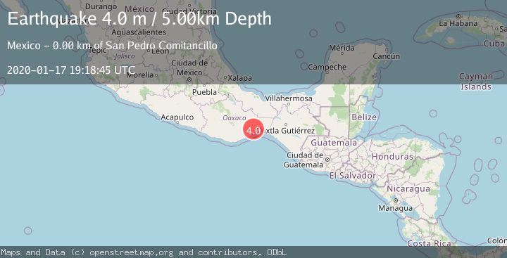 Map of OAXACA, MEXICO