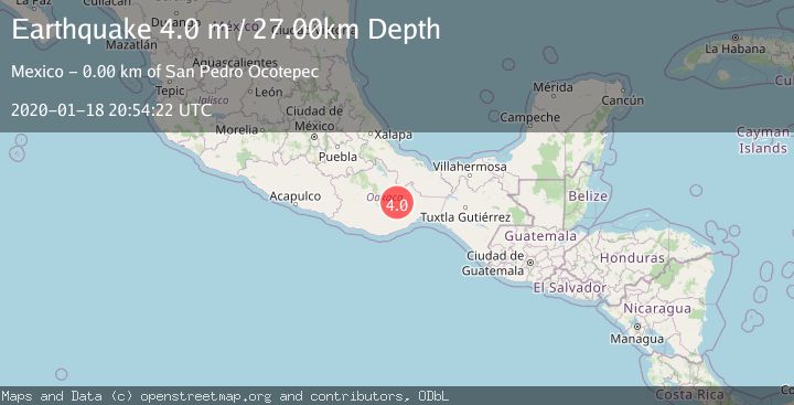 Map of OAXACA, MEXICO