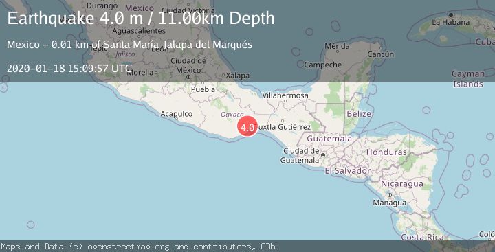 Map of OAXACA, MEXICO