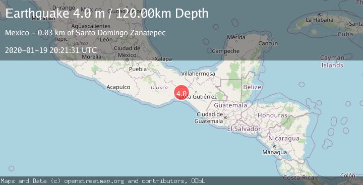 Map of OAXACA, MEXICO