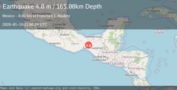 Map of OAXACA, MEXICO