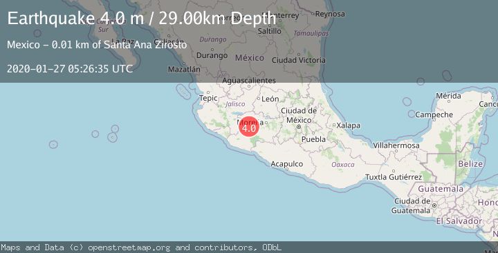 Map of MICHOACAN, MEXICO