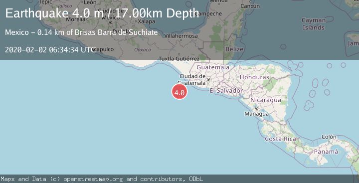 Map of OFF COAST OF CHIAPAS, MEXICO
