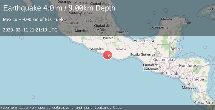 Map of OAXACA, MEXICO