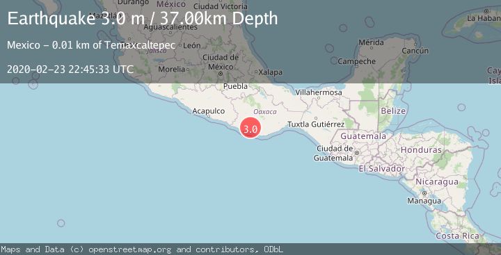 Map of OAXACA, MEXICO