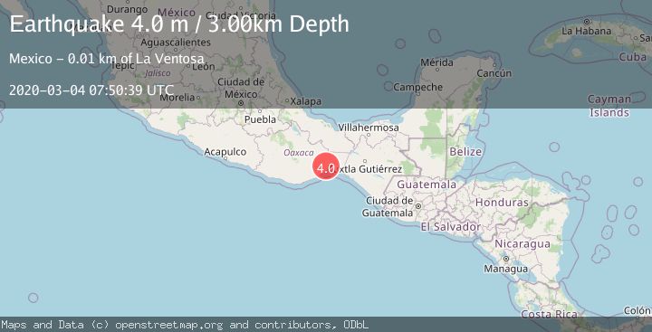 Map of OAXACA, MEXICO
