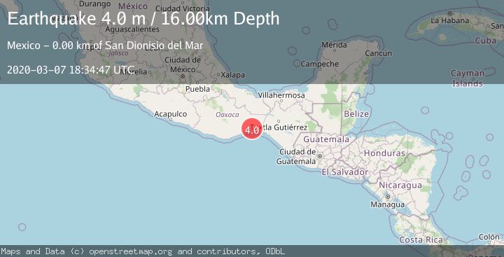 Map of OFFSHORE OAXACA, MEXICO