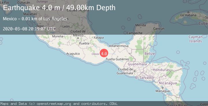 Map of OAXACA, MEXICO