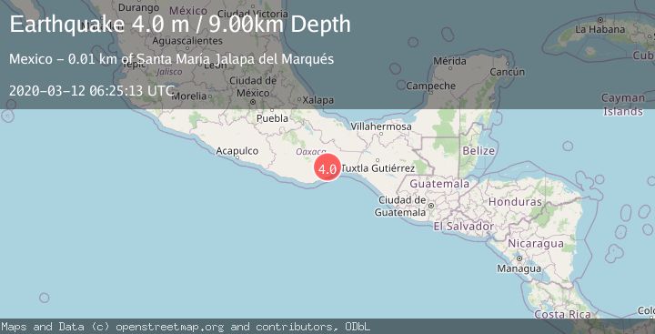 Map of OAXACA, MEXICO