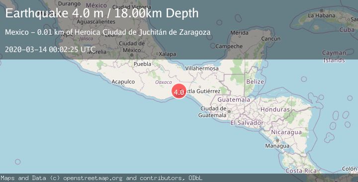 Map of OAXACA, MEXICO