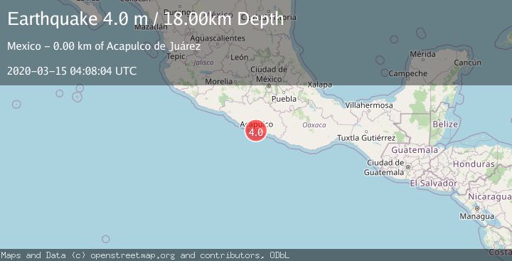 Map of OFFSHORE GUERRERO, MEXICO