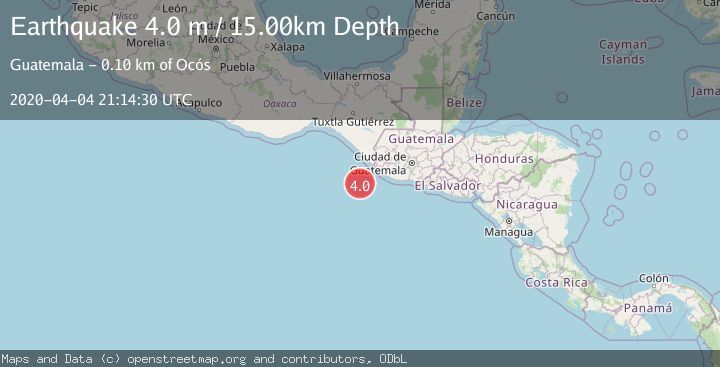 Map of OFF COAST OF CHIAPAS, MEXICO