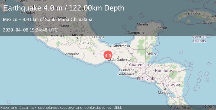 Map of OAXACA, MEXICO