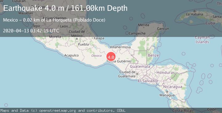 Map of OAXACA, MEXICO