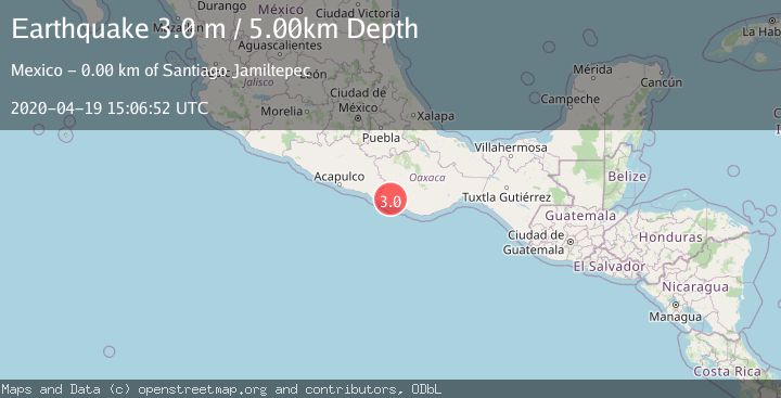 Map of OAXACA, MEXICO